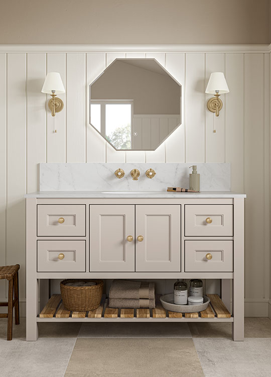 Calypso bathrooms Charlbury vanity furniture in Portland Stone