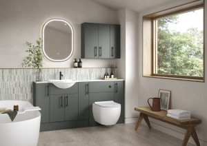 Calypso Cheviot fitted furniture in hunter green