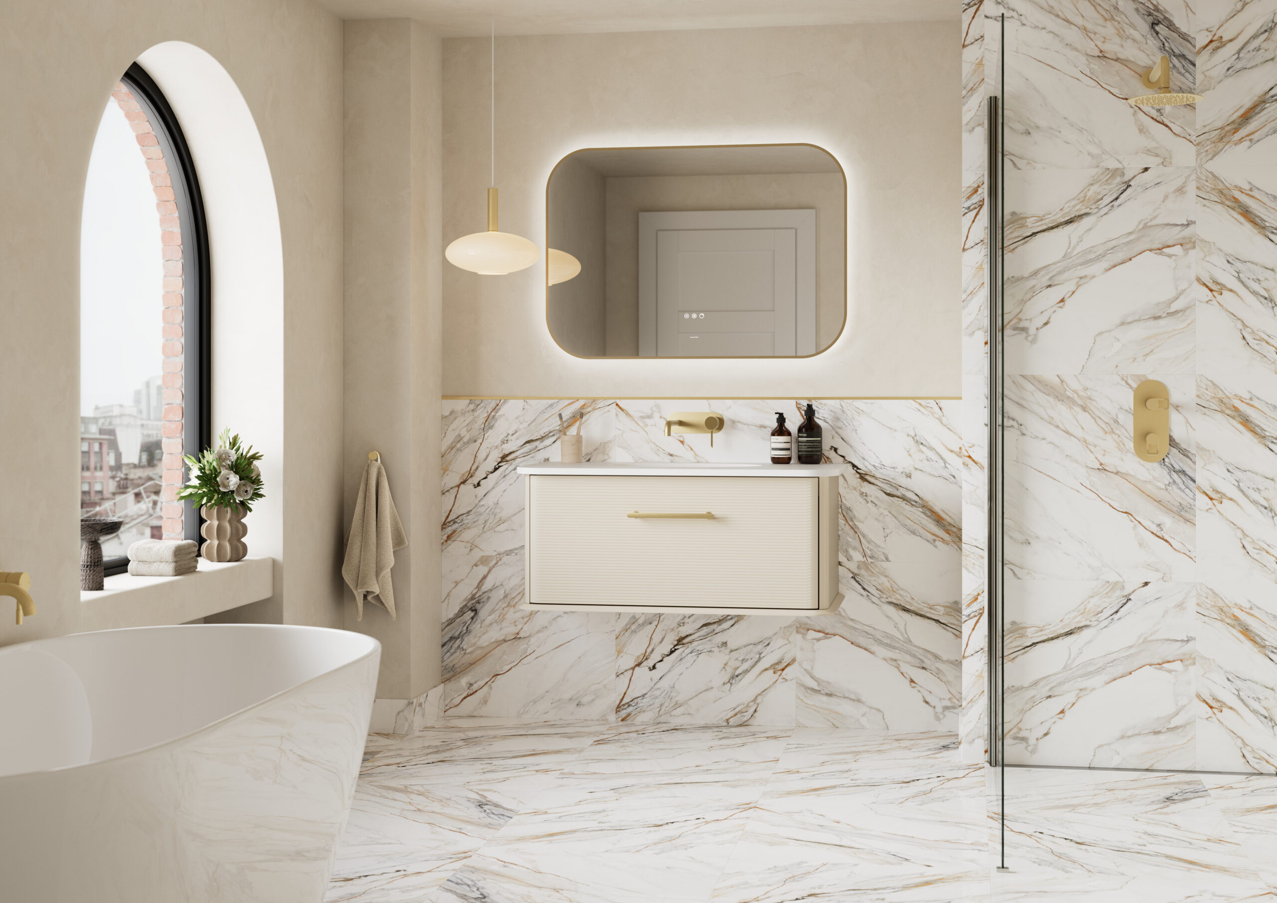 Petra Vanity in Soft Linen