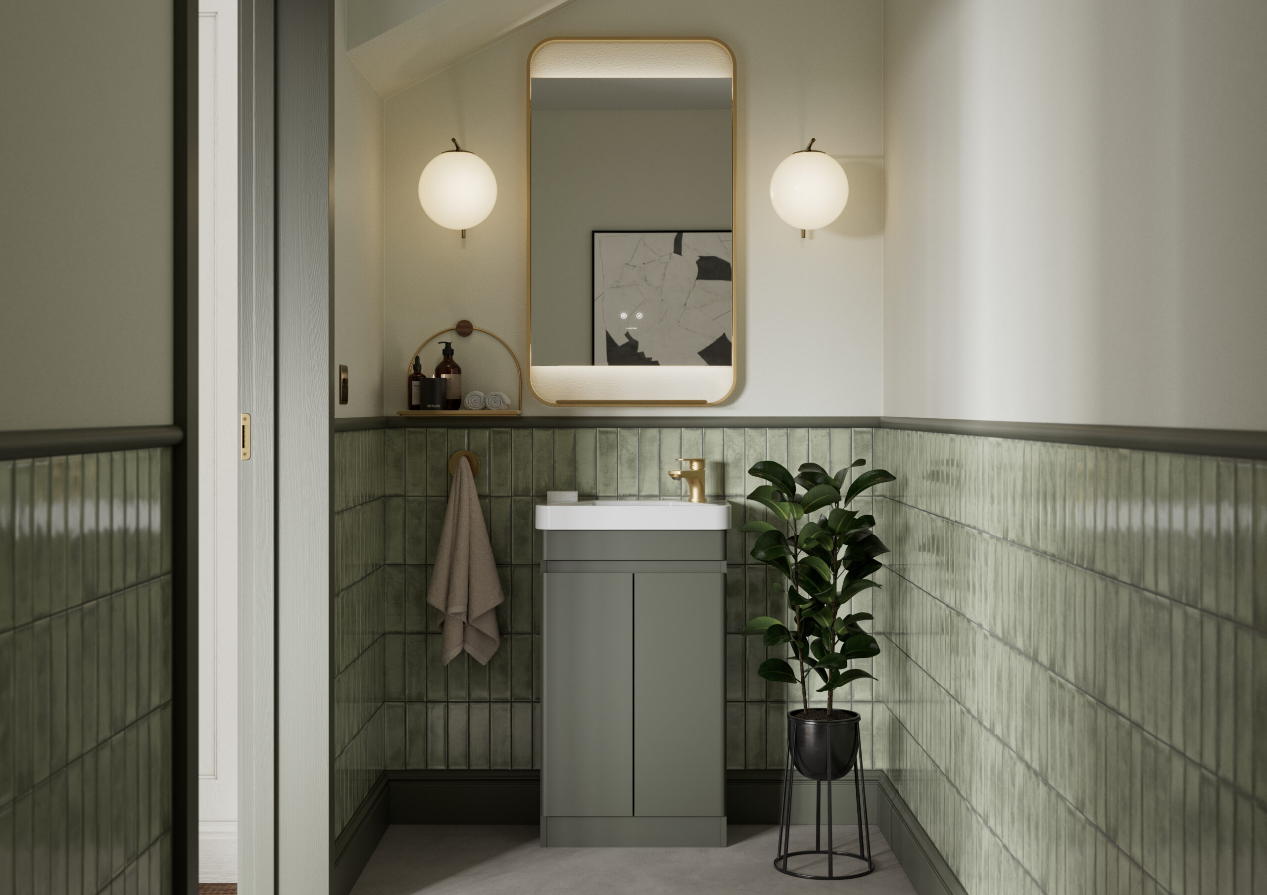 Sora Vanity unit warm sage
