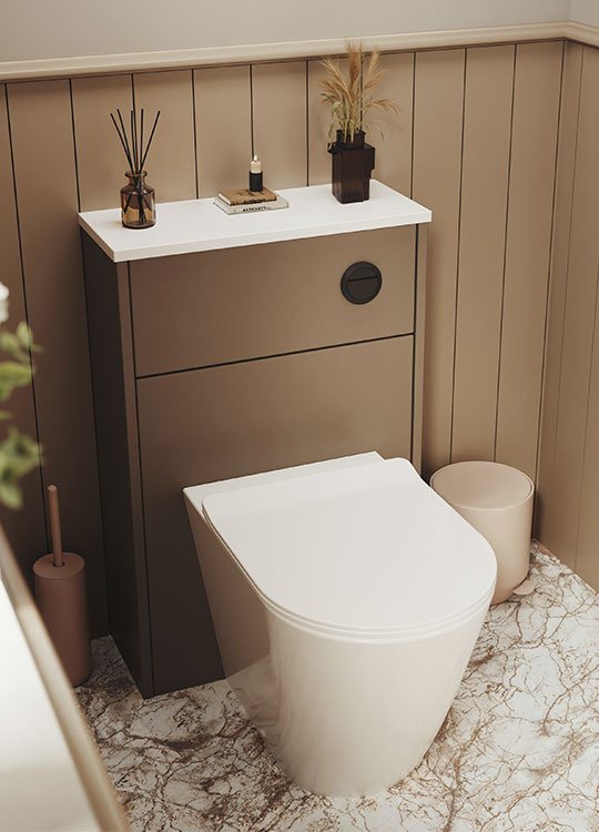 Calypso bathrooms Brecon fitted furniture in Basalt Mist