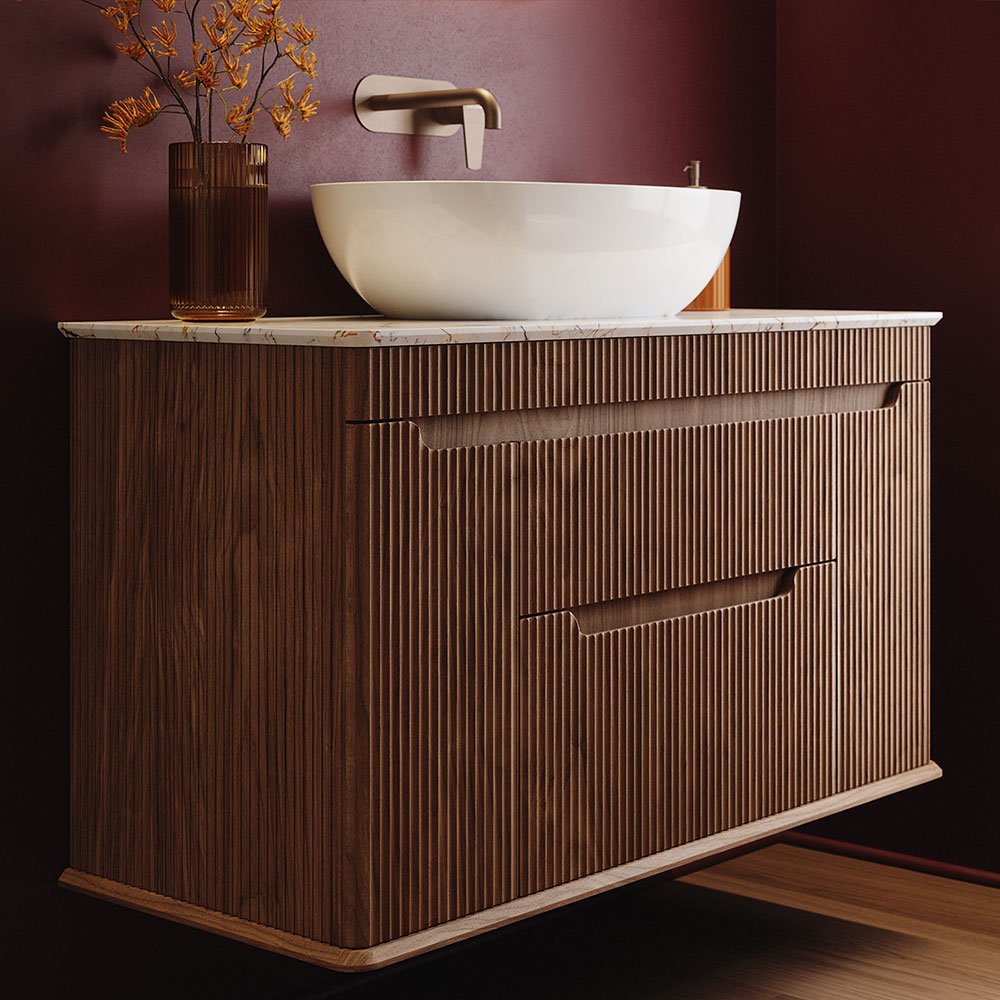 Calypso bathrooms fiora vanity in Persian Walnut