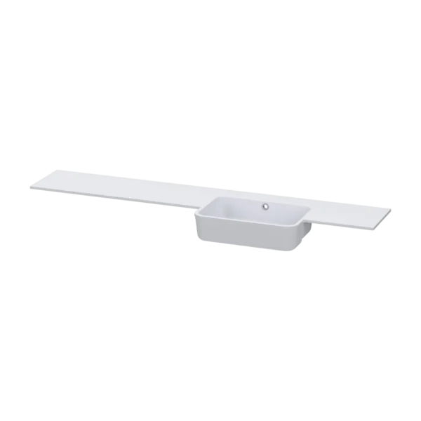Fontana Cast Semi-Recessed Wing Basin 1844 Right Bowl NTH White