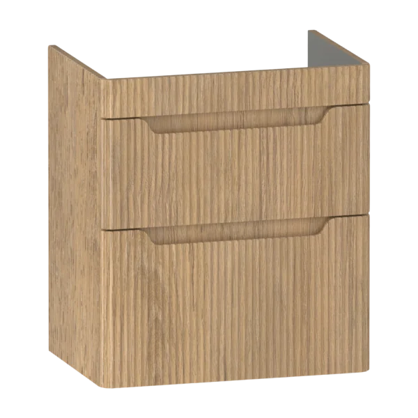 Firova Wall hung Vanity Unit 510 Two Drawer Fluted