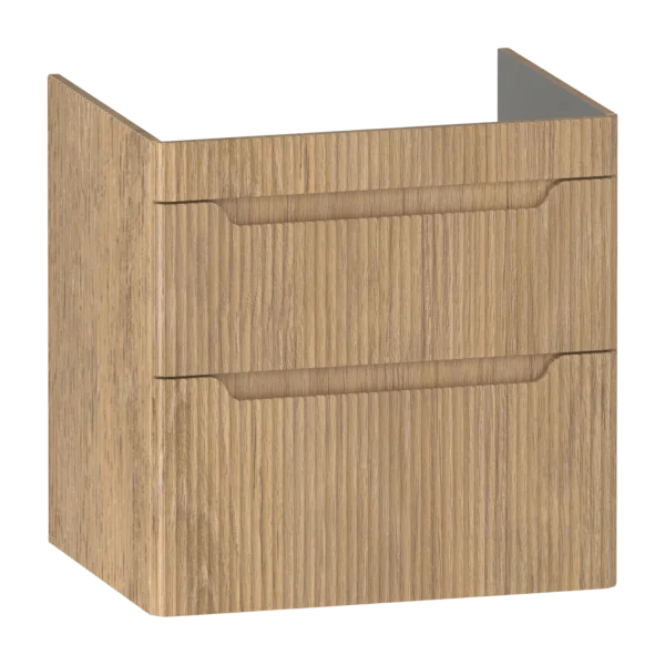 Firova Wall Hung Vanity Unit 575 Two Drawer Fluted