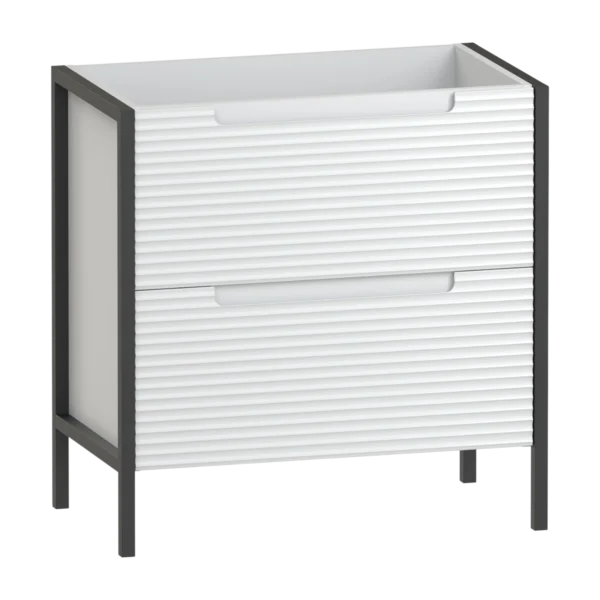 Valor Washstand 800 Two Drawer Black Frame