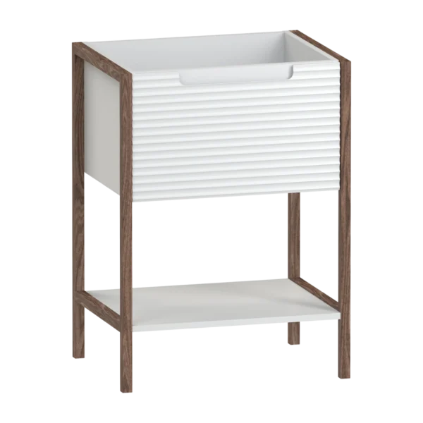 Valor Washstand 600 One Drawer Walnut Frame